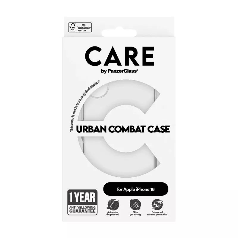 Cover PanzerGlass CARE by Flagship Case Transparent Urban Combat iPhone '24 6.1 inch