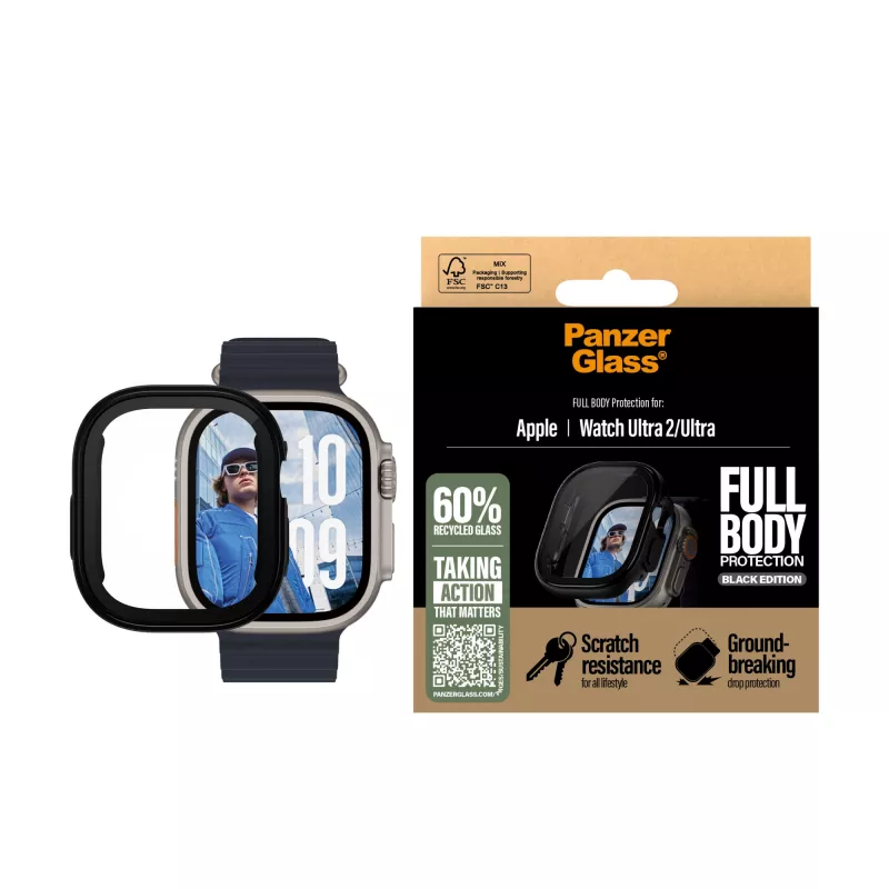 PanzerGlass ® Case Full Body Black Apple Watch Ultra 3 | Ultra 2 | Ultra | 49mm