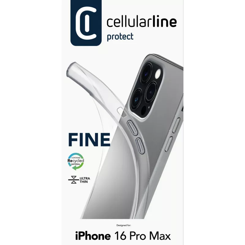 Cover Cellularline FINECIPH16PRMT for iPhone 16 Pro Max Transparent