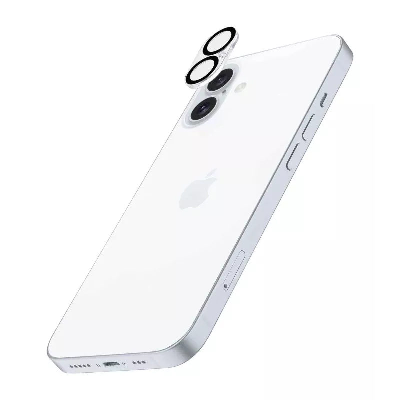 Cellularline Camera Lens - iPhone 16 Protection Transparent Scratch Shock Resistant