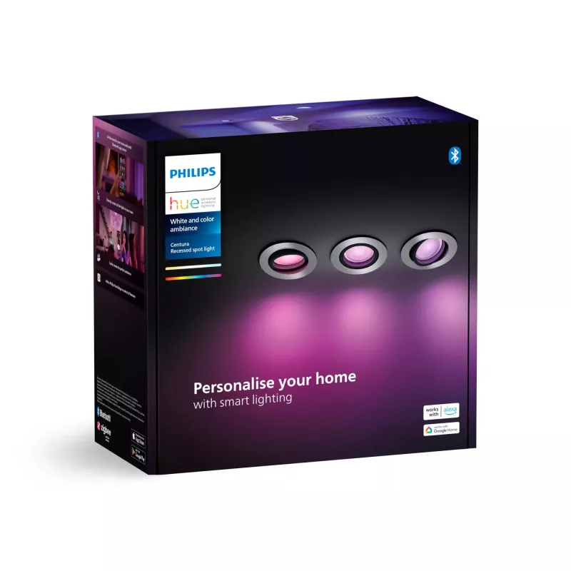 Philips Hue White and colour ambience 3-pack Centura recessed spotlight