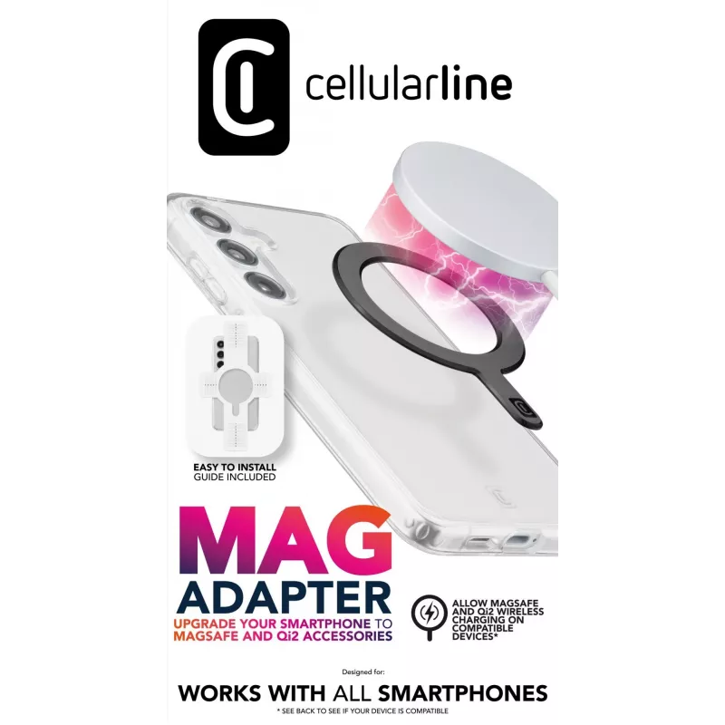 Cellularline Mag Adapter Adhesive magnetic ring for smartphones, MagSafe ecosystem enabler