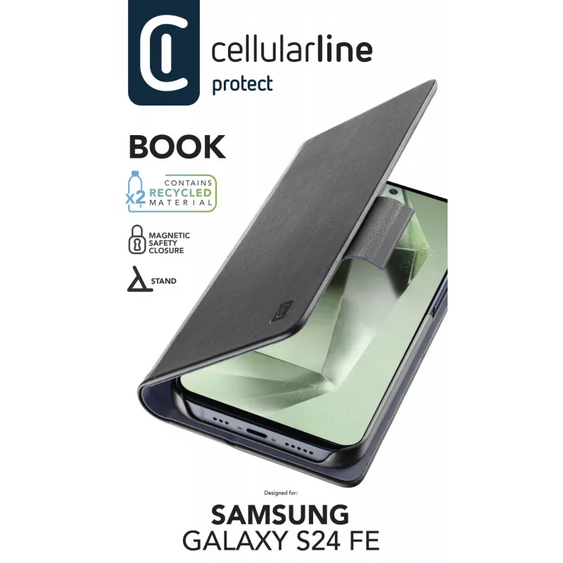 Cellularline Book Galaxy S24 FE Book case with card pocket and magnetic closure