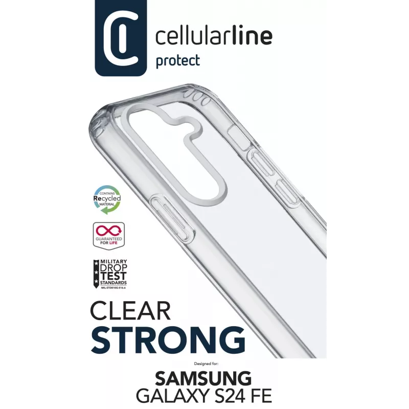 Cellularline CLEARDUOGALS24FET mobile phone case Cover Transparent 17 cm