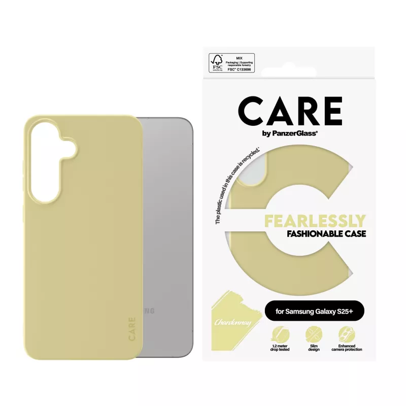 PanzerGlass CARE™ by ® Case Chardonnay Samsung Galaxy S25+, Cover, Samsung, Samsung - Galaxy S25+, Yellow