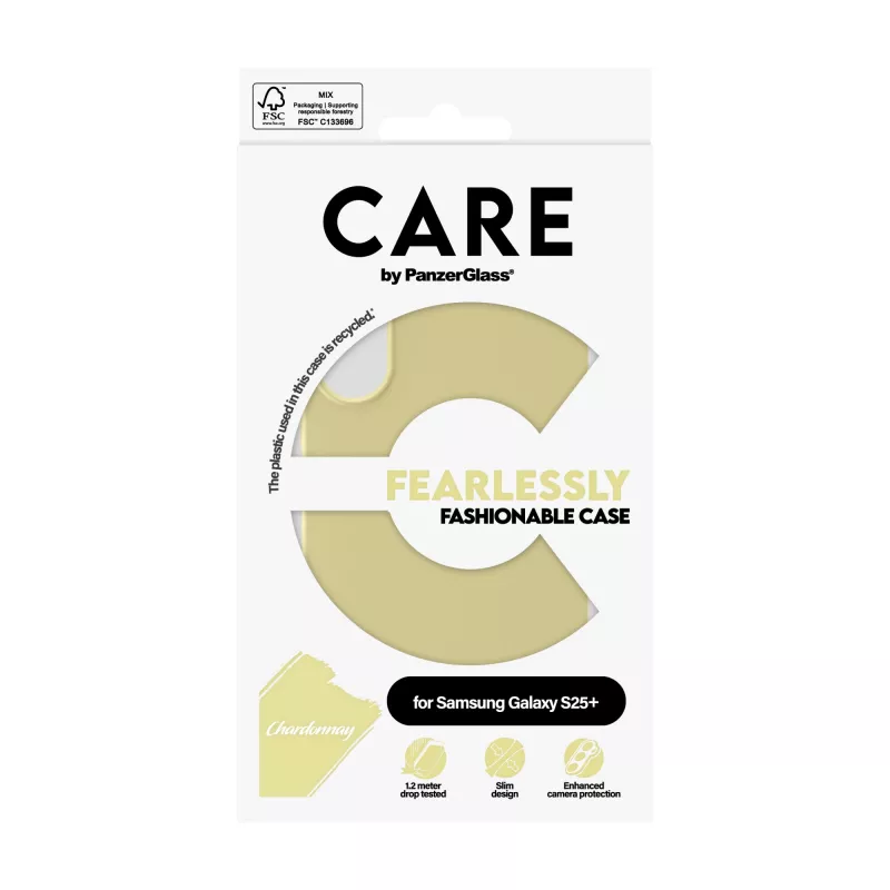 PanzerGlass CARE™ by ® Case Chardonnay Samsung Galaxy S25+, Cover, Samsung, Samsung - Galaxy S25+, Yellow