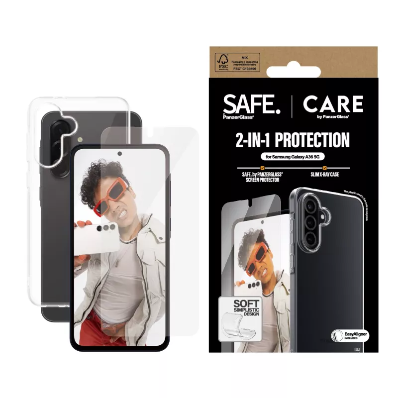 PanzerGlass CARE 2-in-1 bundle for Samsung Galaxy A35 5G — screen protector and protective case