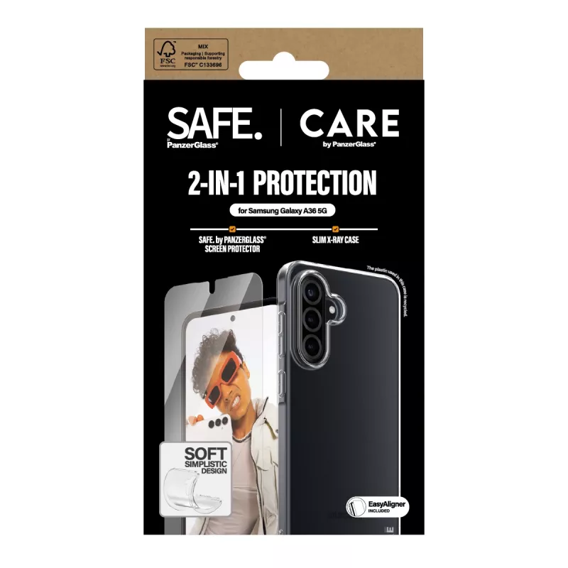 PanzerGlass CARE 2-in-1 bundle for Samsung Galaxy A35 5G — screen protector and protective case