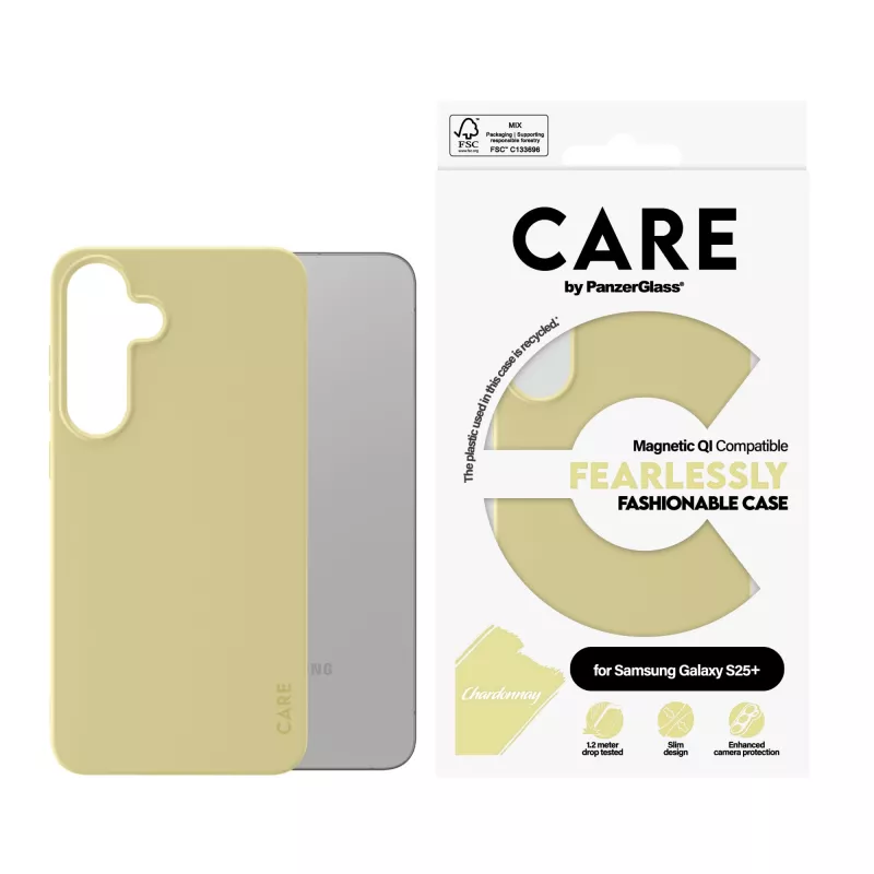 PanzerGlass CARE™ by ® Case Chardonnay w. Qi Compatible Samsung Galaxy S25+