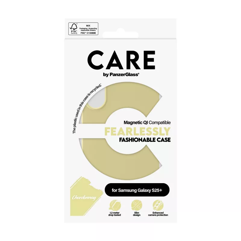 PanzerGlass CARE™ by ® Case Chardonnay w. Qi Compatible Samsung Galaxy S25+