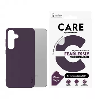 PanzerGlass CARE™ by ® Case Plum Purple w. Qi Compatible Samsung Galaxy S25+