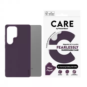 PanzerGlass CARE™ by ® Case Plum Purple w. Qi Compatible Samsung Galaxy S25 Ultra