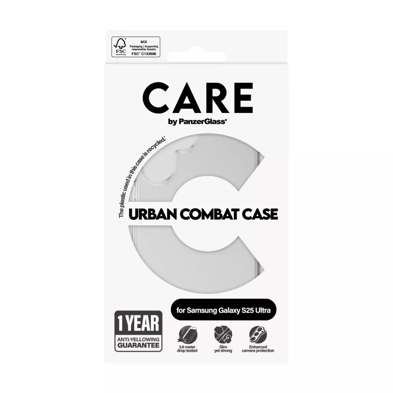 PanzerGlass CARE™ by ® Urban Combat Case Transparent Samsung Galaxy S25 Ultra