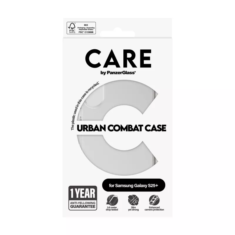 PanzerGlass CARE™ by ® Urban Combat Case Transparent Samsung Galaxy S25+