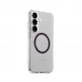 PanzerGlass CARE™ by ® Urban Combat Case Transparent w. Plum Purple Qi Compatible Samsung Galaxy S25+