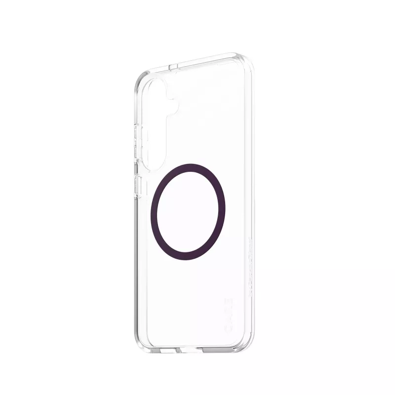 PanzerGlass CARE™ by ® Urban Combat Case Transparent w. Plum Purple Qi Compatible Samsung Galaxy S25+