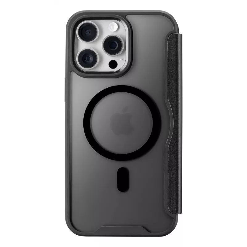 Cellularline Daily Mag - iPhone 16 Pro Max Book cover with semi-transparent hard back compatible with Magsafe® ecosystem