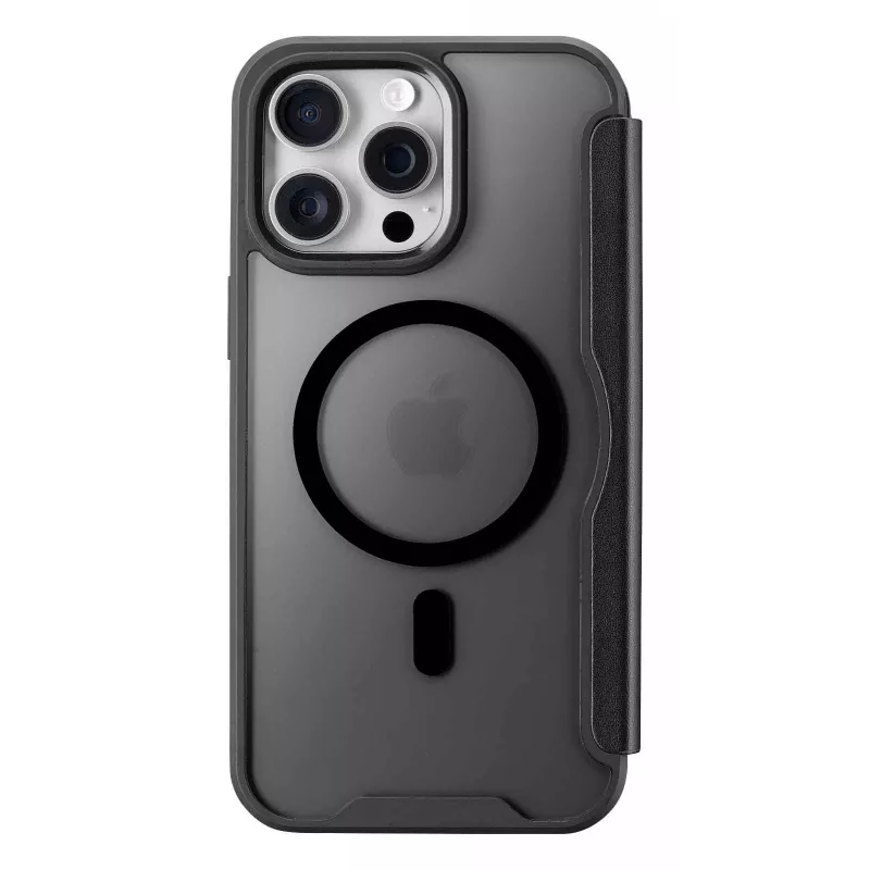 Cellularline Daily Mag - iPhone 16 Pro Max Book cover with semi-transparent hard back compatible with Magsafe® ecosystem