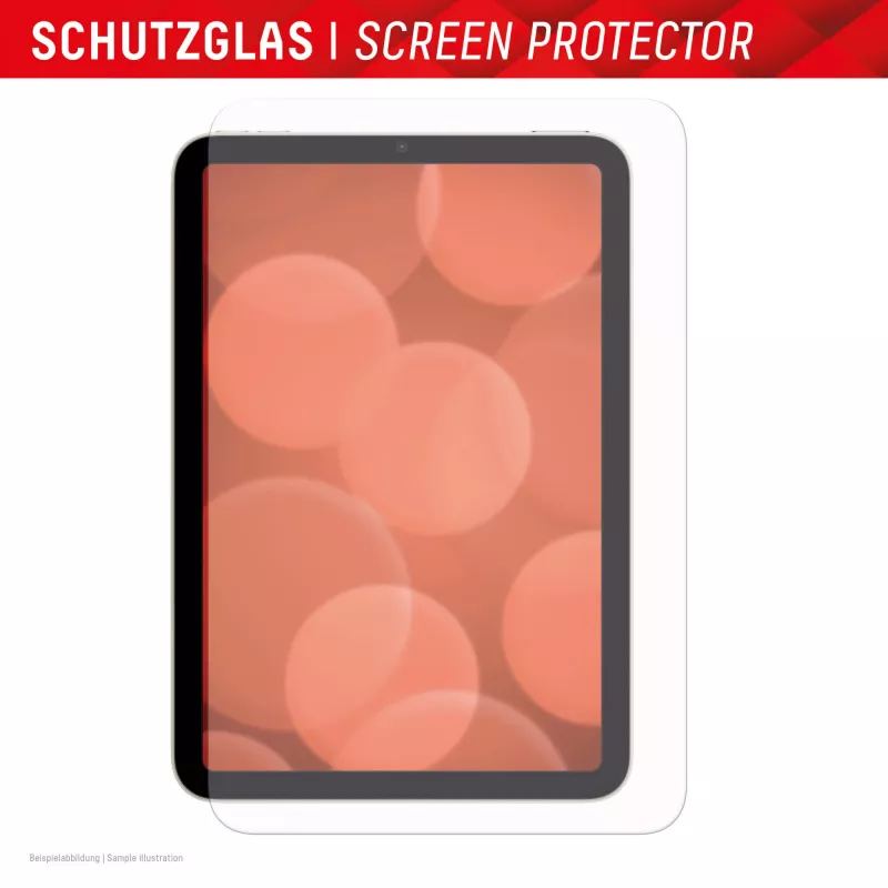 Displex Screen Protector (9H) for Apple iPad mini 8,3'' (6. Gen./7. Gen. 2024), Eco Mounting Frame, scratch resistant
