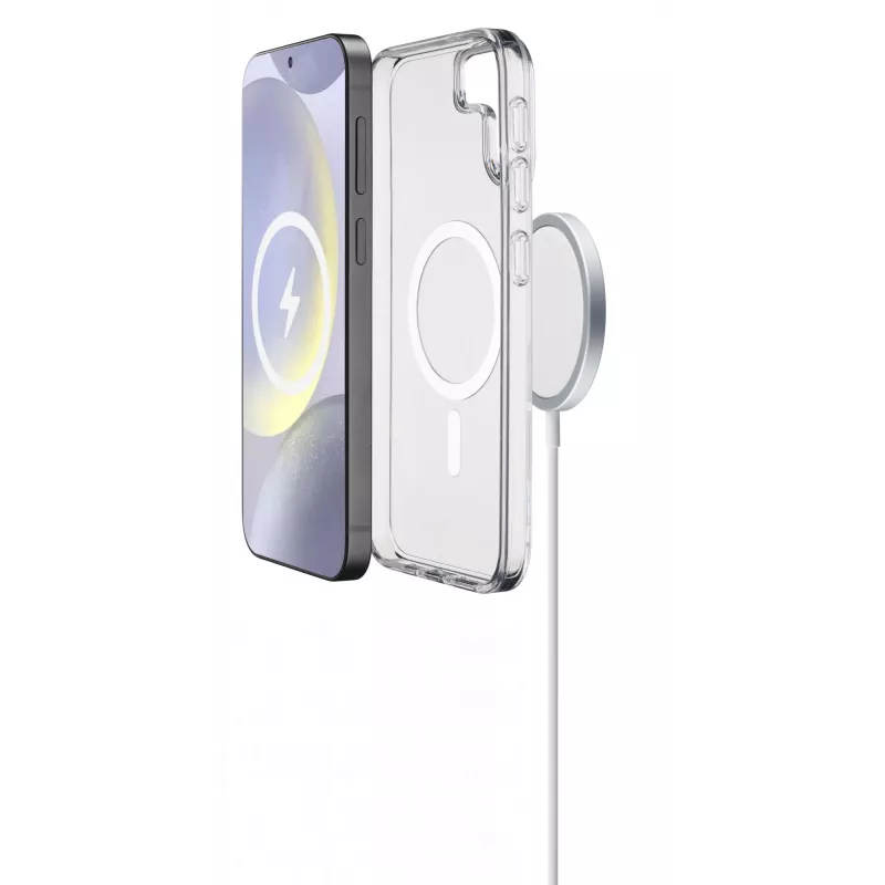 Cellularline Gloss Mag - Galaxy S25 Magnetic case for charging and attaching to the MagSafe charger