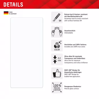 Displex Smart Glass (9H) for Samsung Galaxy S25 Ultra, Mounting Sticker, unbreakable