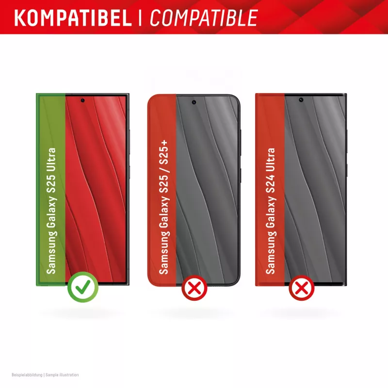 Displex Smart Glass (9H) for Samsung Galaxy S25 Ultra, Mounting Sticker, unbreakable