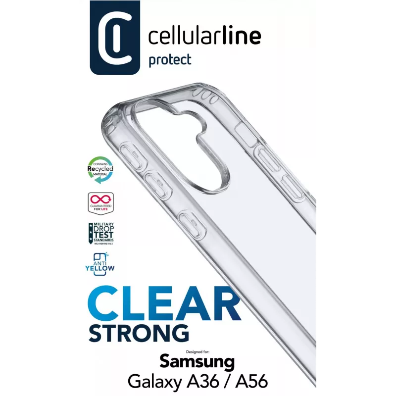 Cellularline Clear Protect - Galaxy A36/A56 Hard case with rubber edges