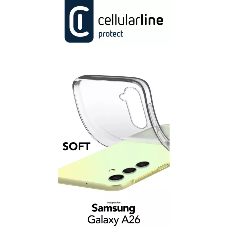 Cover Cellularline SOFTGALA26T for Samsung Galaxy A26 Transparent