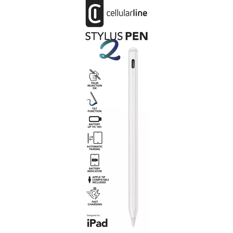 Stylus Pen Cellularline STYLUSPEN2IPAD Grey 80 g Tablet Apple