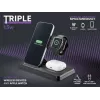 Tech Pop mobile device dock station Smartwatch/Smartphone Black