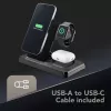 Tech Pop mobile device dock station Smartwatch/Smartphone Black