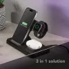 Tech Pop mobile device dock station Smartwatch/Smartphone Black