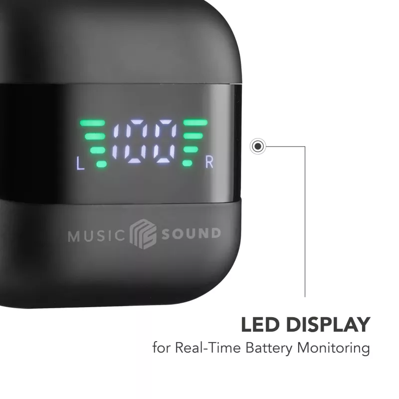 Music Sound SPARK Auricolare TWS con Display LED