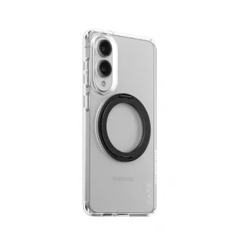 PanzerGlass CARE™ by ® Case Transparent w. Black Kickstand & Qi Compatible Samsung S25 Edge