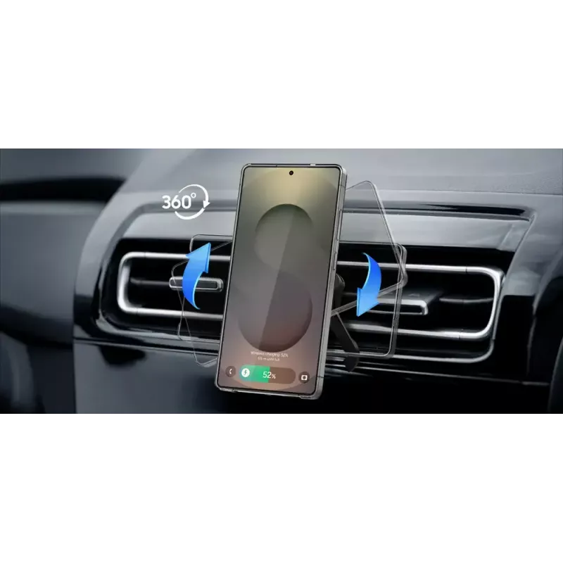 Car magnetic wireless charger Samsung Qi2 GP-PWU025WIBBW — for smartphones (magnet case required), black