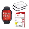 Displex Unbreakable Full Cover Smart Glass Apple Watch 9/8/7 (41mm), 2-Pack, Ultra-Thin, Edge-to-Edge, Eco Mount