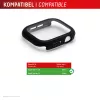 Displex 10H Tempered Glass for Apple Watch 11/10 (42mm), Full Body Case, IP68, Snap-On, black frosted