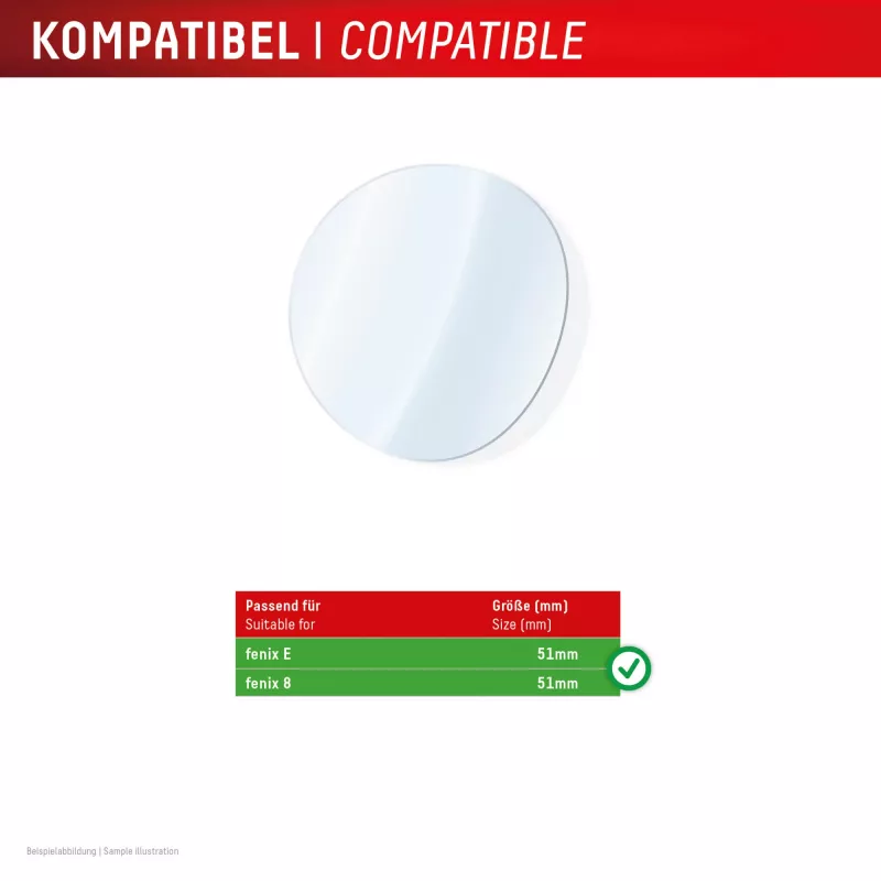 Displex 9H Glass Garmin fenix E/fenix 8 (51mm), 2-Pack, Ultra-Thin, Borderless, Anti-Smudge, Made in Germany