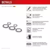 Displex Premium Camera Lens Glass, Samsung Galaxy S25 Ultra, 10H, Single Rings, DLC, transparent, Quick Mount