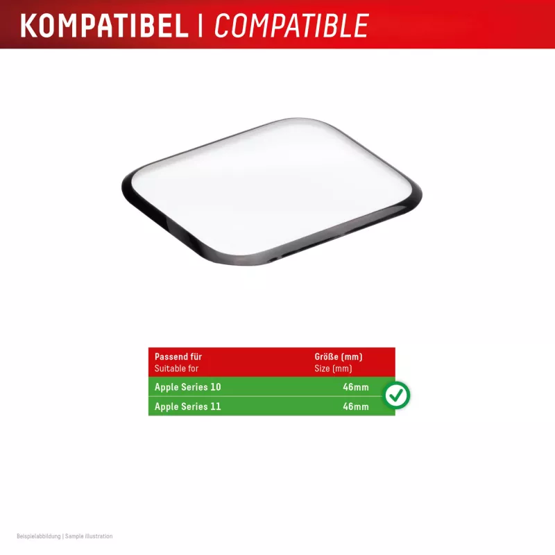 Screen protector Displex Unbreakable Full Cover Smart Glass Apple Watch 11/10 46mm Ultra-Thin Edge-to-Edge 2-Pack