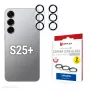 Tempered glass screen protector e.v.i. for Samsung Galaxy S25+ — DISPLEX CAMGLASS ALL-IN-ONE (model 02118)