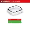 Displex 10H Tempered Glass for Apple Watch SE3/SE2/SE (40mm), Full Body Case, IP68, Snap-On, transparent
