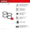 Displex Full Cover Camera Lens Glass iPhone 16/16 Plus/17, 10H, Full Camera Protector, Quick Mount, 2-Pack