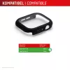 Displex 10H Tempered Glass for Apple Watch 11/10 (46mm), Full Body Case, IP68, Snap-On, black frosted