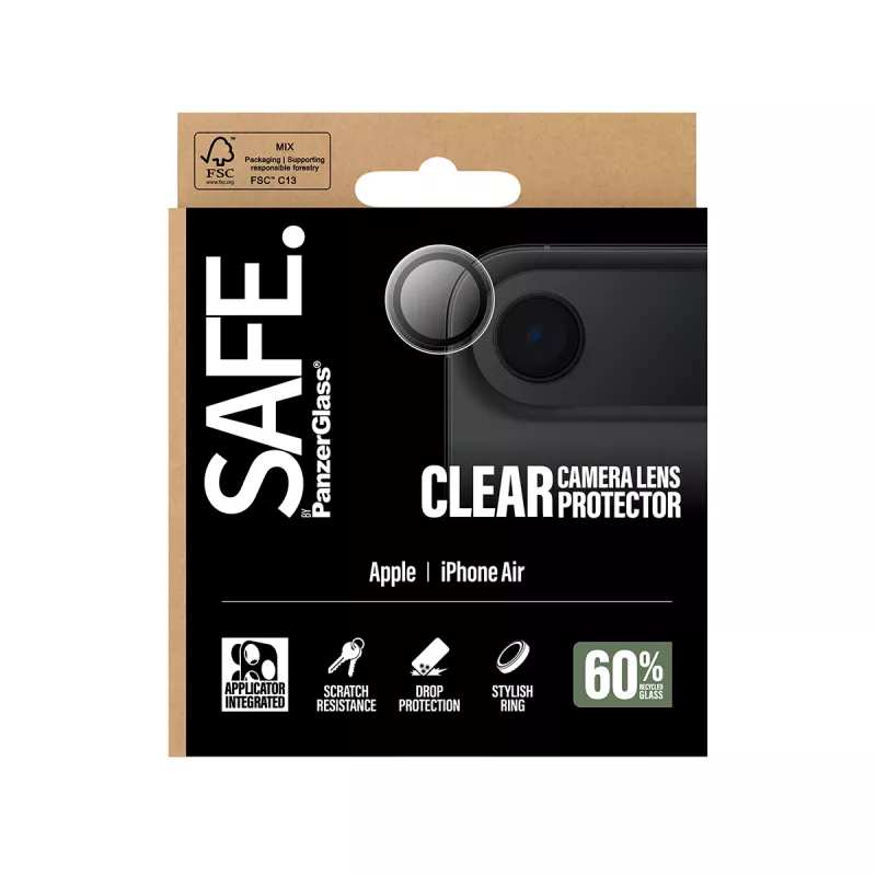 Camera Lens Protector PanzerGlass SAFE. by iPhone 17 Air Scratch Shock Resistant Transparent