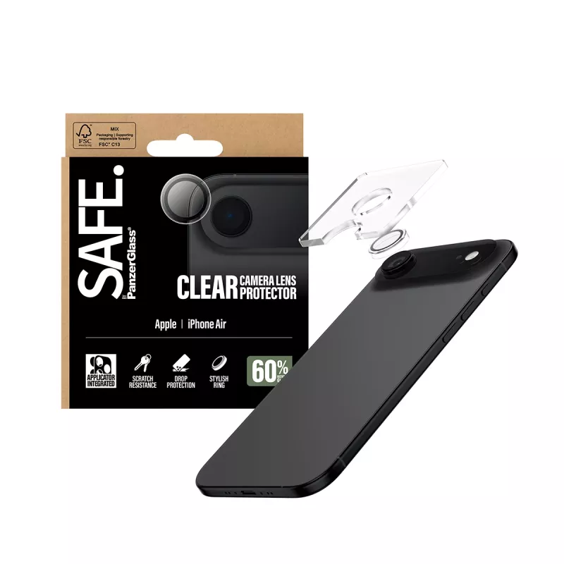 Camera Lens Protector PanzerGlass SAFE. by iPhone 17 Air Scratch Shock Resistant Transparent