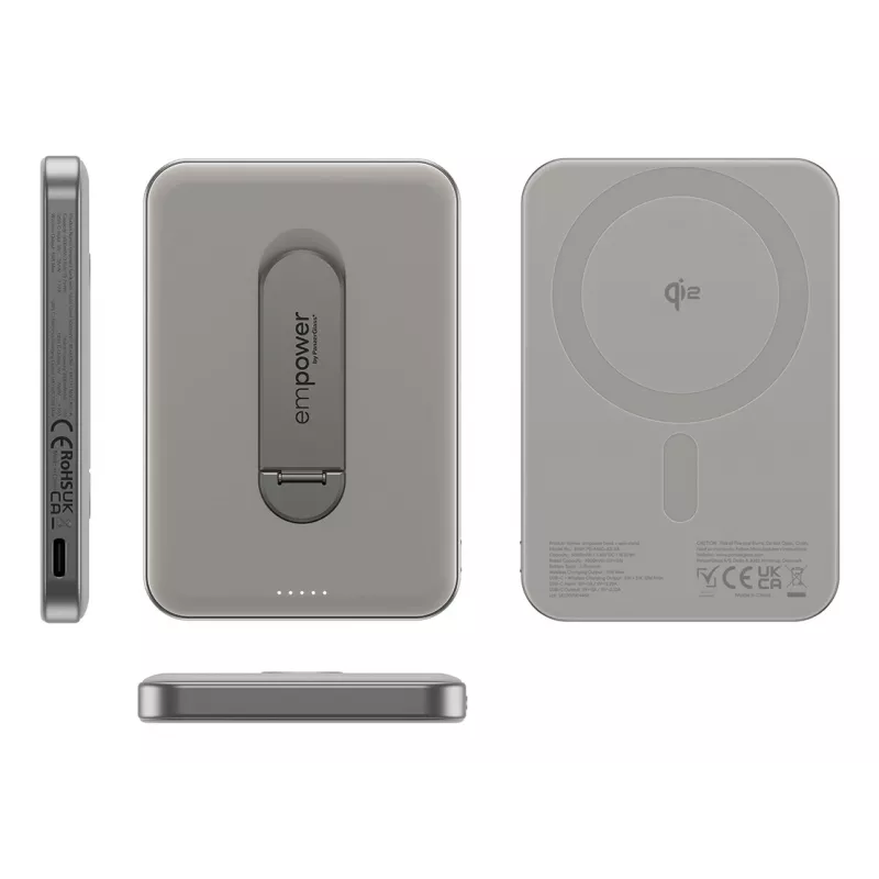 Power Bank PanzerGlass empower by empower Bank w. Spin Stand 5000mAh Titanium
