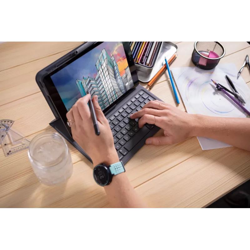 ZAGG Keyboard Messenger Folio 2-Apple-iPad 10.2/10.5-Charcoal-German