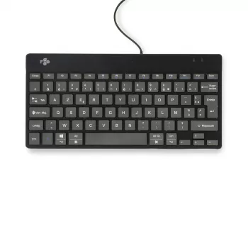 R-Go Tools Ergonomic keyboard R-Go Compact Break, compact keyboard with break software, AZERTY (FR), wired, black