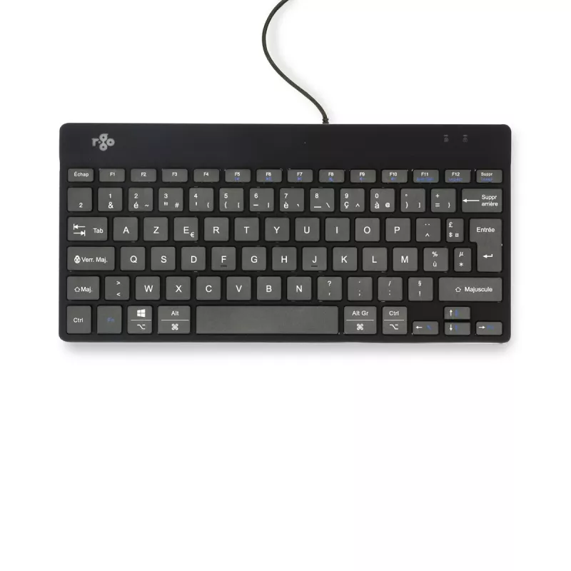 R-Go Tools Ergonomic keyboard R-Go Compact Break, compact keyboard with break software, AZERTY (FR), wired, black